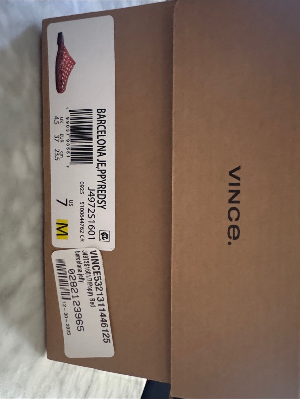 NIB New Vince Barcelona poppy red jelly Slip-On cage Mules size 7 - Picture 3 of 4